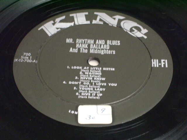 画像: HANK BALLARD & THE MIDNIGHTERS - MR.RHYTHM & BLUES / 1960 MONO US ORIGINAL LP  