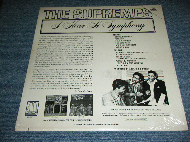 画像: THE SUPREMES - I HEAR A SYMPHONY / 1980's US REISSUE Brand New Sealed LP  
