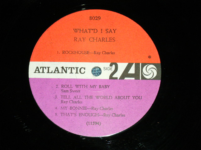 画像: RAY CHARLES - WHAT'D I SAY / 1961 US AMERICA 3rd Press "RED & PLUM With WHITE FUN on RIGHT SIDE Label" MONO Used LP 