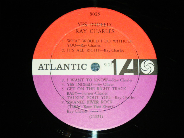 画像: RAY CHARLES - YES INDEED! ( Ex/Ex++ ) / 1960 US ORIGINAL 2nd Press ? "RED & PLUM With WHITE FUN on RIGHT SIDE "Label MONO Used LP 