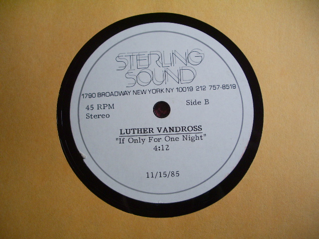 画像: LUTHER VANDROSS - OTHER SIDE OF THE WORLD / 1985 US ORIGINAL TEST PRESS 10"ACETATE SINGLE  