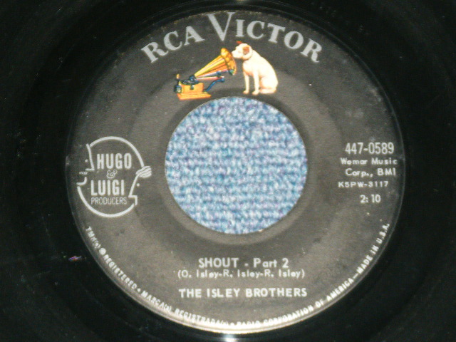 画像: The ISLEY BROTHERS - SHOUT-Part 1 : SHOUT-Part 2(Ex++/Ex++ ) / 1962 US AMERICA REISSUE "GOLD STANDARD Series,BLACK Label with DOG on TOP" Used 7"Single 