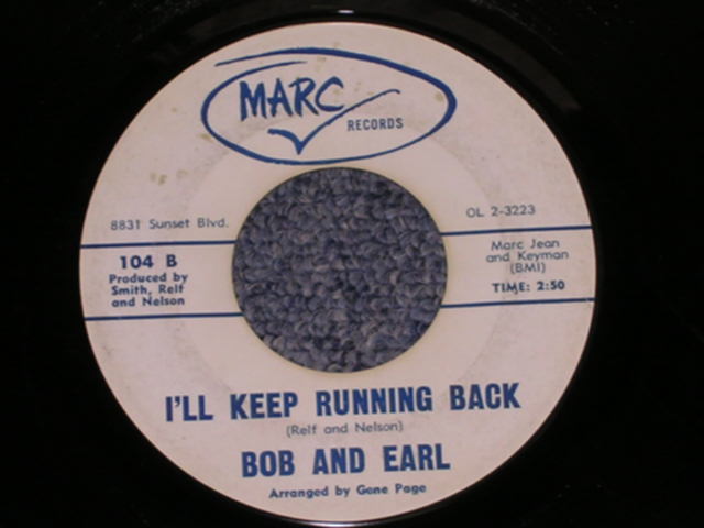 画像: BOB and EARL - HARLEM SHUFFLE / 1963 US ORIGINAL 7" Single  