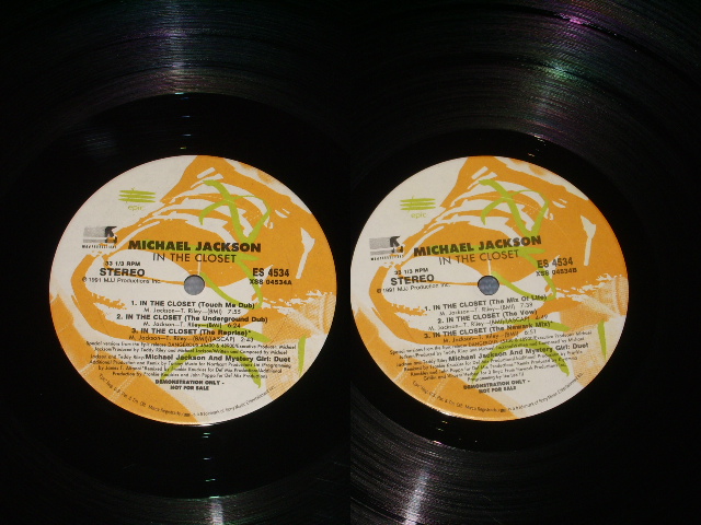 画像: MICHAEL JACKSON - IN THE CLOSET / 1991 US ORIGINAL Promo Onl Double 12"  