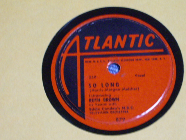 画像: RUTH BROWN - SO LONG / US ORIGINAL 78rpm SP 