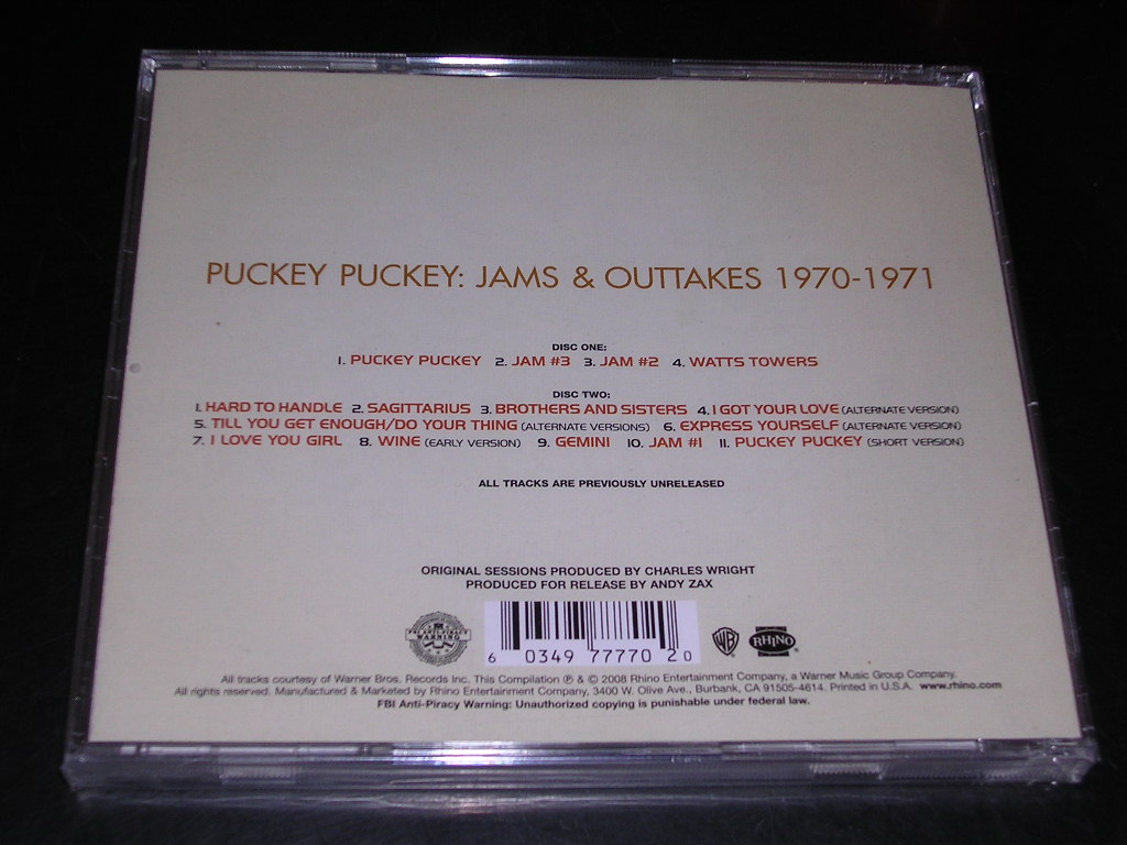 画像: CHARLES WRIGHT & THE WATTS 103rd STREET RHYTHM BAND - PUCKEY PUCKEY : JAMS PUTTAKES 1970-71/ 2008 US LIMITED SEALED 2CD  
