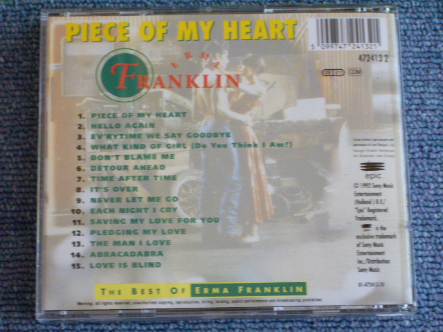 画像: ERMA FRANKLIN -THE BEST OF / 1992 UK BRAND NEW CD  