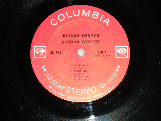 画像: JOHNNY WINTER -  SECOND WINTER ( Matrix # 1B/1B/1B  : VG++/Ex+) / 1969 US AMERICA ORIGINAL "360 SOUND Label" Used  2 LP's With 3 SIDED 