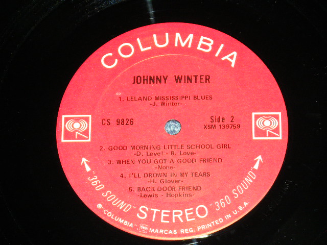 画像: JOHNNY WINTER -JOHNNY WINTER ( Debut Album : Matrix # 1E/1C : VG++/Ex+++, Looks: Ex+ ) / 1969 US AMERICA ORIGINAL "360 SOUND Label" Used LP 