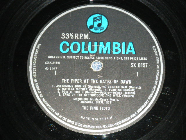 画像: PINK FLOYD, THE  - THE PIPER AT THE GATES OF DAWN ( Matrix # 2/1 : VG+++,VG+++/Ex- Looks:VG+++) / 1967 UK ENGLAND ORIGINAL 1st PRESS "BLUE COLUMBIA LABEL" MONO Used LP 