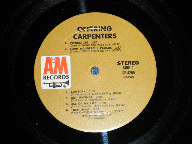 画像: CARPENTERS -OFFERING ( DEBUT ALBUM : With AUTOGRAPHED!! MINT-/MINT-) / 1969 US ORIGINAL Used  LP 