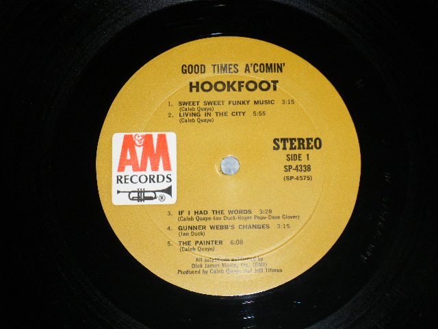 画像: HOOKFOOT - GOOD TIMES A'COMIN' ( Ex+/Ex+++ ) / 1972 US AMERICA ORIGINAL 1st Press "BROWN Label"  Used LP 