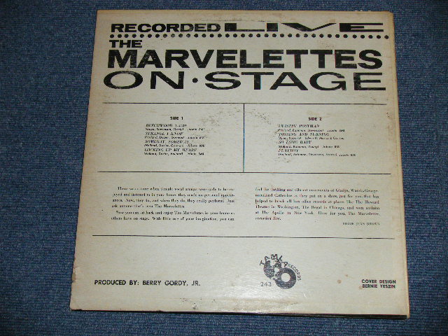 画像: THE MARVELETTES - RECORDED LIVE ON STAGE ( Ex-/VG+++ )  / 1963 US AMERICA ORIGINAL   MONO Used LP  