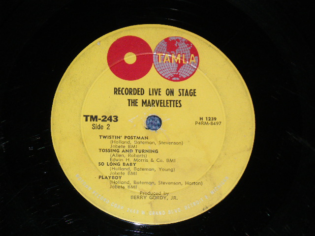 画像: THE MARVELETTES - RECORDED LIVE ON STAGE ( Ex-/VG+++ )  / 1963 US AMERICA ORIGINAL   MONO Used LP  