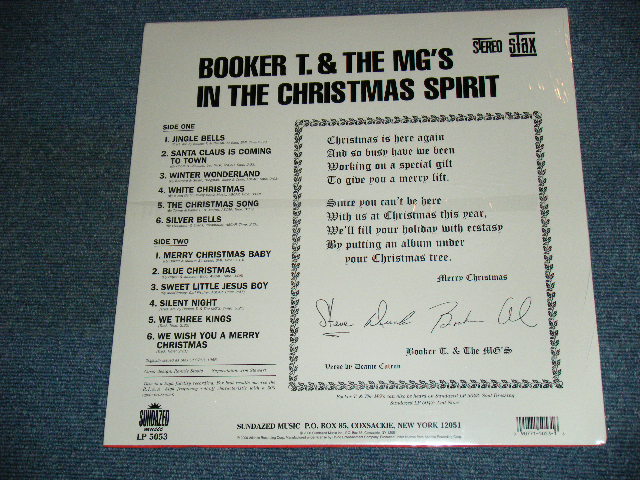画像: BOOKER T AND THE MG's - IN THE CHRISTMAS SPIRIT / 2000 US Reissue 180 Gram Heavy Weight Brand New Sealed LP  