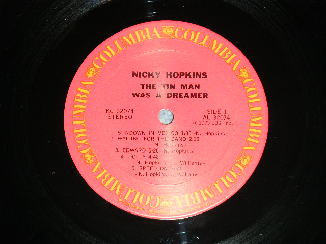 画像: NICKY HOPKIN - THE TIN MAN WAS DREAMER  (Ex+++/MINT-) / 1973 US AMERICA ORIGINAL Used LP 