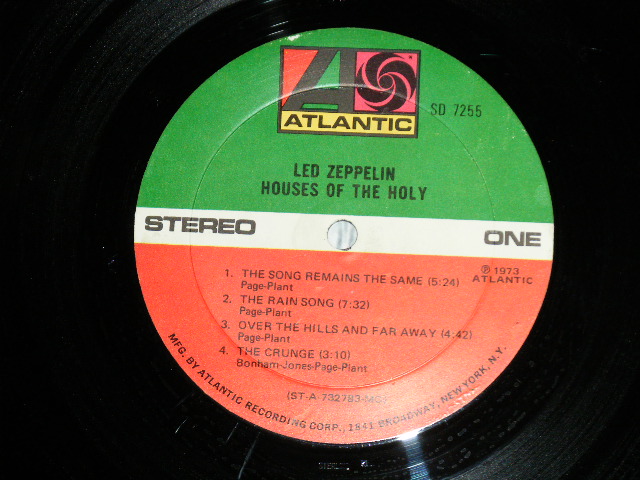 画像: LED ZEPPELIN -  HOUSES OF THE HOLY  ( Matrix Number A)ST-A-732783-D △177S6(36) Sterling RL /B)ST-A-732784-D △17787-X(4): Sterling RL  ) ( Ex++/Ex++)  / 1973 US ORIGINAL "1st Press '1841 BROADWAY' Label"  Used LP With Original Inner sleeve