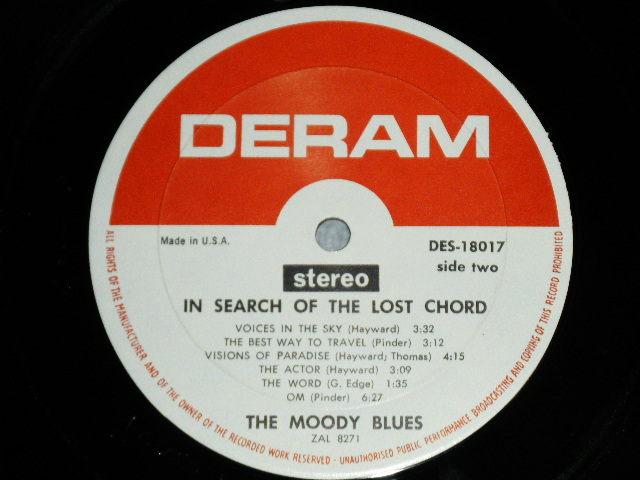 画像: The MOODY BLUES - IN SEARCH OF THE LOST CHORD ( Ex+++/MINT-) / 1968 US AMERICA ORIGINAL Used LP 