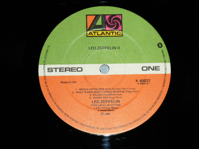 画像: LED ZEPPELIN -  II ( Matrix Number A)K-40037-A1/B)K-40037-B3 Ex+++/MINT-)  / 1970's UK ENGLAND REISSUE Used LP 