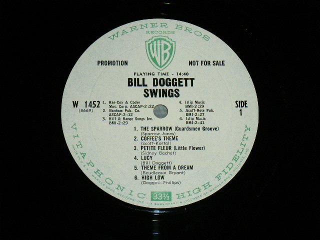 画像: BILL DOGGETT -  SWINGS / 1962 US AMERICA ORIGINAL "White Label Promo"  MONO Used LP 