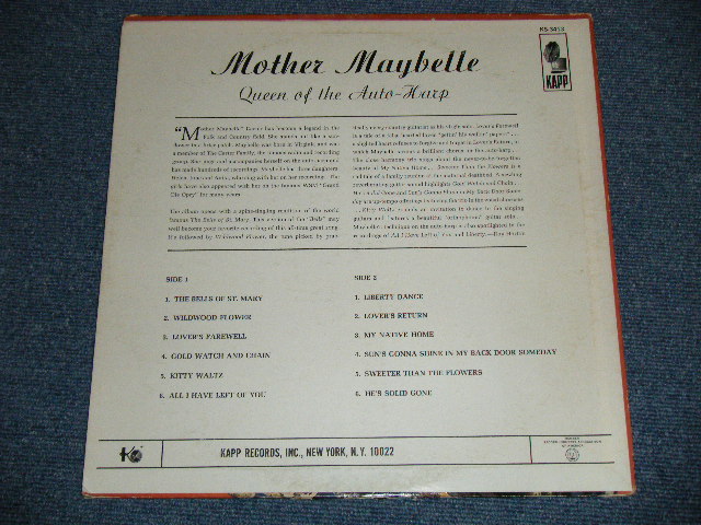 画像: MOTHER MAYBELLE - QUEEN OF THE AUTO HARP  ( Ex++/Ex+++ )  / 1960's   US AMERICA ORIGINAL STEREO  Used LP 