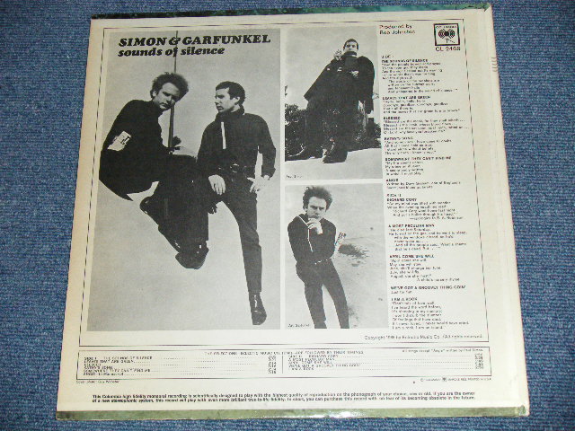 画像: SIMON & GARFUNKEL - SOUNDS OF SILENCE  : "With DRAW Back Jacket"( Matrix Number : A) XLP 112378-1B/XLP 112379-1B : Ex++/Ex+++) / 1965 US ORIGINAL "With DRAW Back Jacket " 1st Press "MONO Credit Label"  MONO Used LP