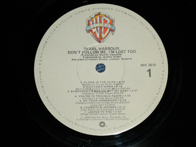 画像: PEARL HARBOUR - DON'T FOLLOW ME,I'M LOST TOO  ( EX+++/MINT ,CUTOUT ) /  1980 US AMERICA ORIGINAL  Used  LP 