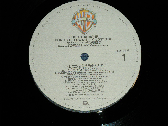 画像: PEARL HARBOUR - DON'T FOLLOW ME,I'M LOST TOO  ( EX+++/MINT  ) /  1980 US AMERICA ORIGINAL "Promo" Used  LP 