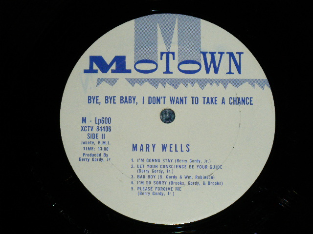 画像: MARY WELLS - BYE BYE BABY-I DON'T WANT TO TAKE A CHANCE ( Ex-/Ex+++ LooksEx++ ) / 1961 US AMERICA ORIGINAL MONO Used LP  