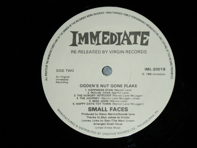 画像: SMALL FACES - OGDENS' NUT GONE FLAKE(Ex+++/MINT-)  / 1980's US AMERICA REISSUE "SQUARE Cover"  Used LP