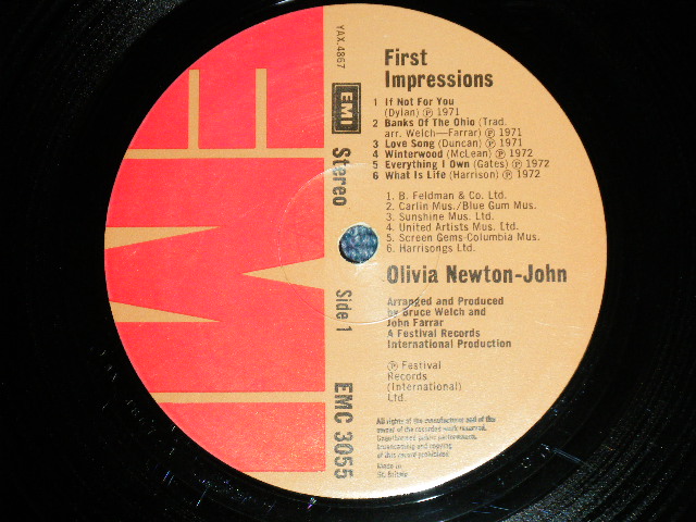 画像: OLIVIA NEWTON-JOHN -  FIRST IMPRESSIONS ( Ex++/Ex++)  /1974 UK ENGLAND  ORIGINAL Used LP 