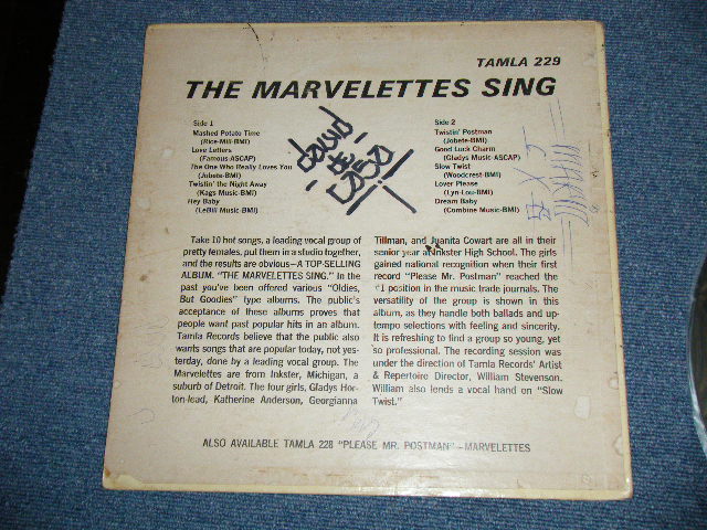 画像: THE MARVELETTES - SMASH HITS OF '62 ( VG+++, VG+/VG )  / 19623 US AMERICA ORIGINAL   MONO Used LP  