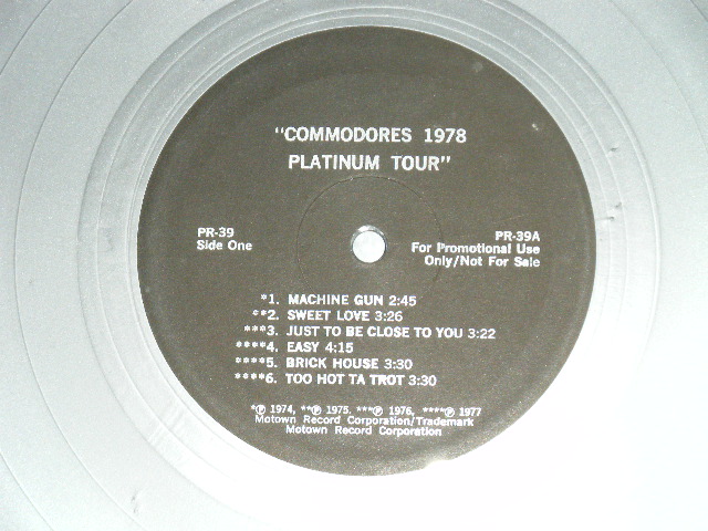 画像: COMMODORES - 1978 PLATINUM TOUR ( PROMO ONLY  : GRAY or SILVER WAX Vinyl : Ex+++/Ex+++ ) / 1978 US AMERICA ORIGINAL "PROMO ONLY" Used LP 