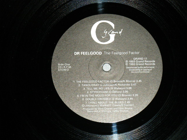 画像: DR.FEELGOOD - THE FEELGOOD FACTOR ( Ex+++/MINT- ) /  1993 UK ENGLAND ORIGINAL Used LP 