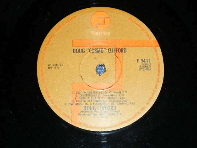 画像: DOUG "COSMO" CLIFFORD ( of CCR  CREEDENCE CLEARWATER REVIVAL) -  DOUG "COSMO" CLIFFORD ( Ex+++,Ex/Ex+++)  / 1972 HOLLAND ORIGINAL Used LP 