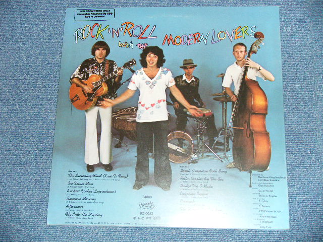 画像: JONATHAN RICHMAN & MODERN LOVERS - ROCK 'N' ROLL WITH The MODERN LOVERS  / 1977 US AMERICA ORIGINAL "PROMO" Used  LP 