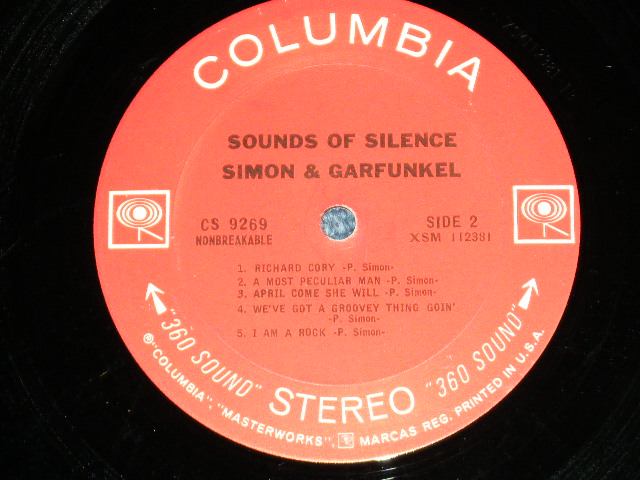 画像: SIMON & GARFUNKEL - SOUNDS OF SILENCE  : "With DRAW Back Jacket"( Matrix Number : A) XSM 112380-1B /B)XSM 112381-1B : Ex/Ex+ Looks:Ex) / 1965 US ORIGINAL "With DRAW Back Jacket "  "360 SOUND Label"  STEREO Used LP