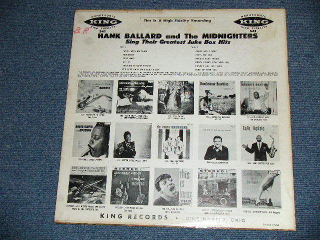 画像: HANK BALLARD & THE MIDNIGHTERS - THIER GREATEST 'JUKE BOX' HITS (VG+++/Ex+++) / 1958 US AMERICA ORIGINAL "1st Press BLACK Label'  MONO Used LP 