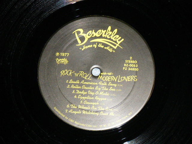 画像: JONATHAN RICHMAN & MODERN LOVERS - ROCK 'N' ROLL WITH The MODERN LOVERS  / 1977 US AMERICA ORIGINAL "PROMO" Used  LP 