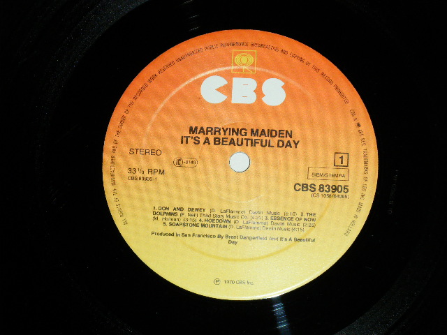 画像: IT'S A BEAUTIFUL DAY -  MARRYING MAIDEN (Ex++/MINT-) / Late 1970's UK ENGLAND  "3rd Press Label" Used LP 