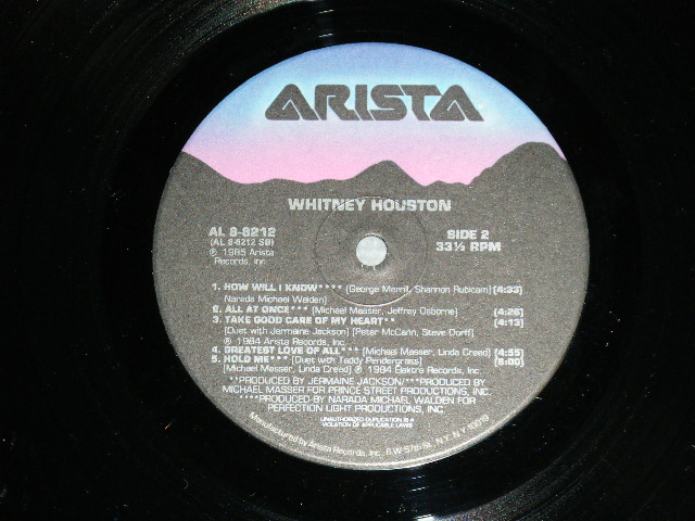 画像: WHITNEY HOUSTON -  WHITNEY HOUSTON ( MINT-/MINT ) / 1985 US AMERICA ORIGINAL Used LP  