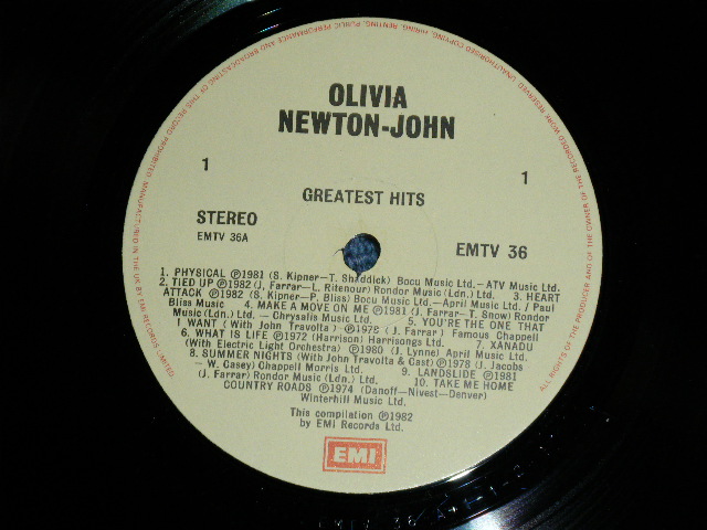 画像: OLIVIA NEWTON-JOHN -  GREATEST HITS  ( Ex+++/Ex++)  /1982 UK ENGLAND  ORIGINAL Used LP 