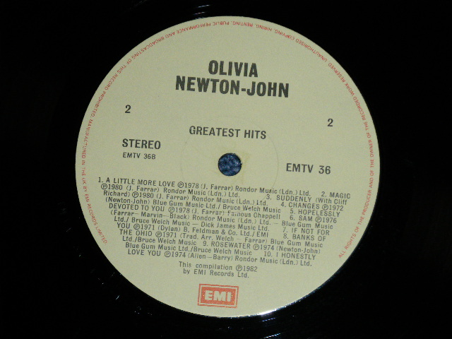 画像: OLIVIA NEWTON-JOHN -  GREATEST HITS  ( Ex+++/Ex++)  /1982 UK ENGLAND  ORIGINAL Used LP 