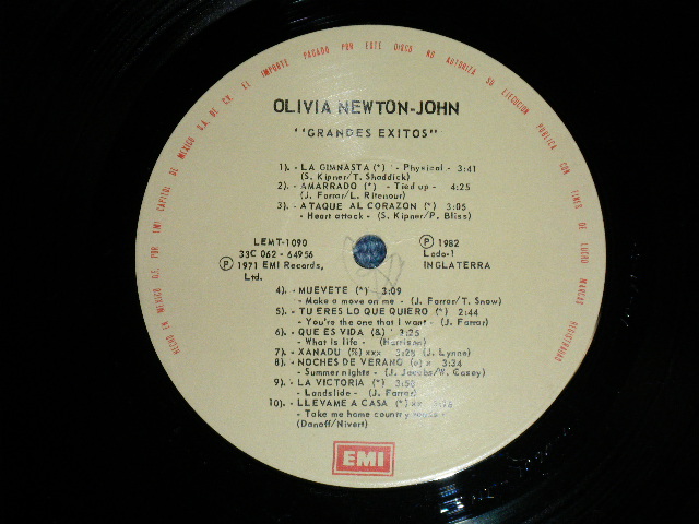 画像: OLIVIA NEWTON-JOHN -  GREATEST HITS  ( Ex+/Ex++)  /1982 MEXICO  ORIGINAL Used LP 