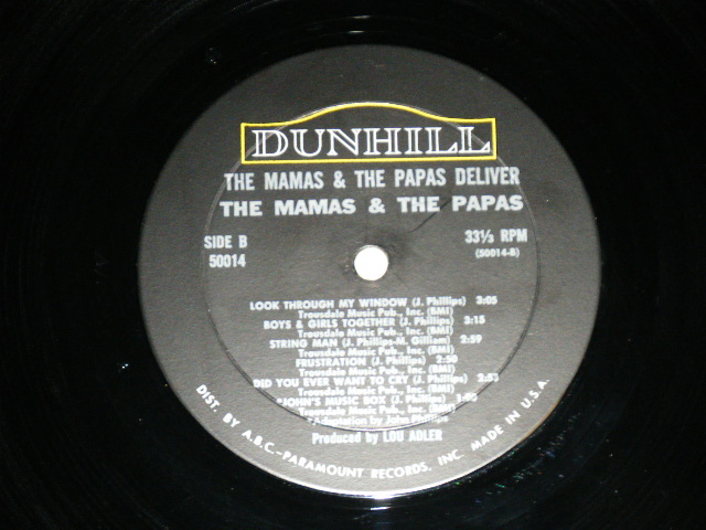 画像: The MAMAS & The PAPAS -  The MAMAS & The PAPAS  DELIVER   (Matrix # A) D-50014 A  RE /B) D-50014 B  RE  :  Ex+/Ex++   ) / 1967 US AMERICA   ORIGINAL "MONO" Used  LP 
