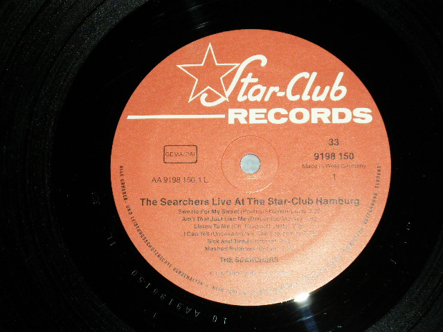 画像: THE SEARCHERS - LIVE AT THE STARCLUB HAMBURG ( MINT-/MINT ) / 1980's?  WEST GERMANY ORIGINAL Used 2 LP's 