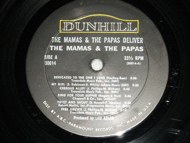 画像: The MAMAS & The PAPAS -  The MAMAS & The PAPAS  DELIVER   (Matrix # A) D-50014 A  RE /B) D-50014 B  RE  : Ex++,Ex-/Ex++ ) / 1967 US AMERICA   ORIGINAL "MONO" Used  LP 