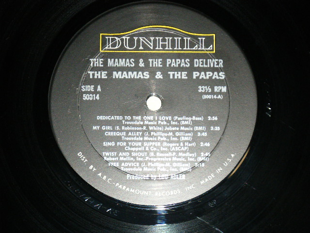 画像: The MAMAS & The PAPAS -  The MAMAS & The PAPAS  DELIVER   (Matrix # A) D-50014 A  RE /B) D-50014 B  RE  :  Ex+/Ex++   ) / 1967 US AMERICA   ORIGINAL "MONO" Used  LP 