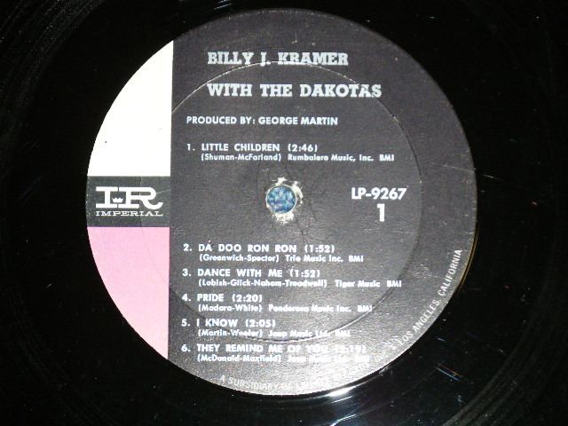 画像:  BILLY J.KRAMER with THE DAKOTAS -  LITTLE CHILDREN ( Ex++/Ex+++, Ex+ Looks:Ex++) / 1964 US AMERICA 2nd Press "BLACK With PINK & WHITE Label" MONO Used LP 