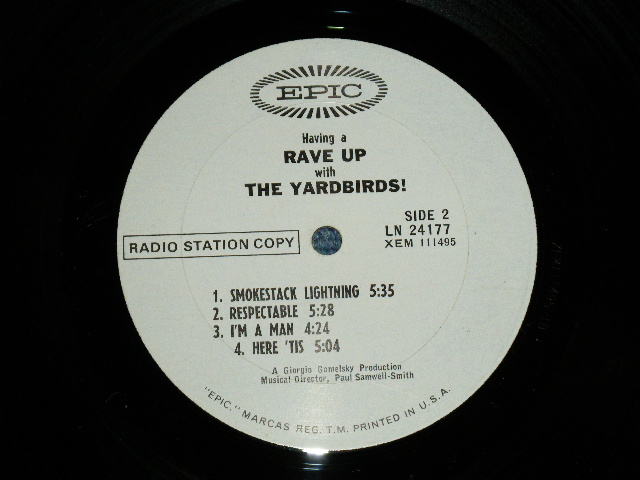 画像: THE YARDBIRDS - HAVING A RAVE UP ( Ex/Ex+++) / 1965 US ORIGINAL "WHITE LABEL PROMO" MONO Used LP 